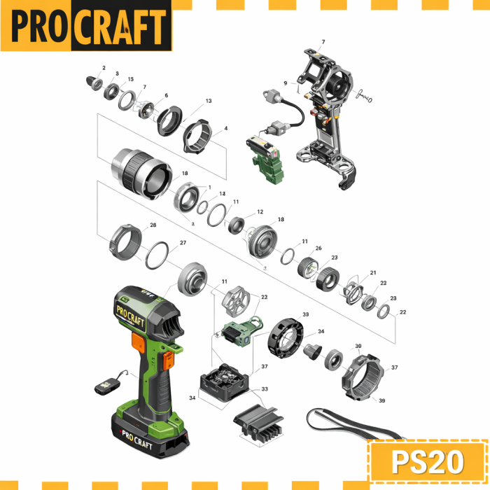 Акумуляторний гвинтоверт Procraft PS20 (без АКБ та ЗУ)