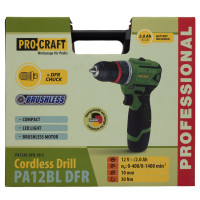Шуруповёрт аккумуляторный ProCraft PA12BL DFR 12В (1 АКБ, съёмный патрон)
