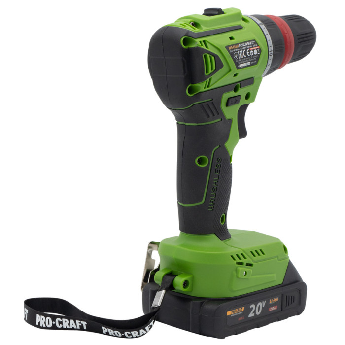 Шуруповерт акумуляторний ProCraft PA18LiN DFR 20В (1 АКБ, знімний патрон)