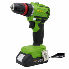 Шуруповерт акумуляторний ProCraft PA18LiN DFR 20В (1 АКБ, знімний патрон)