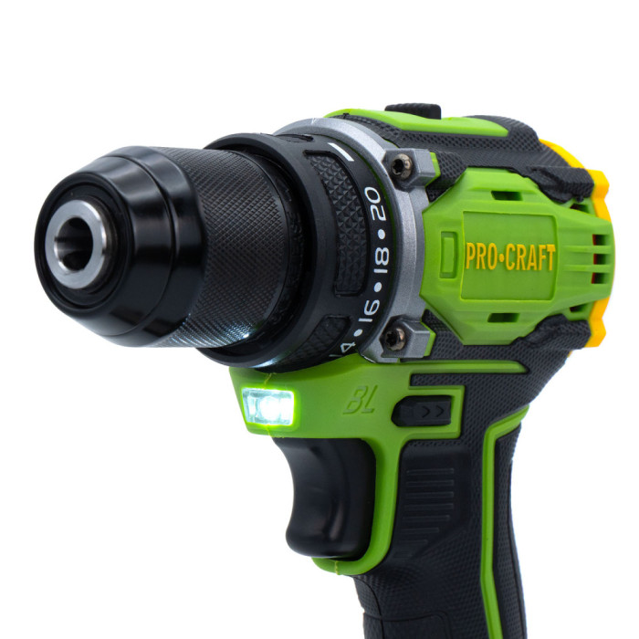 Шуруповерт акумуляторний ProCraft PA18Pro 18В (1 АКБ 2Ач, металевий патрон)