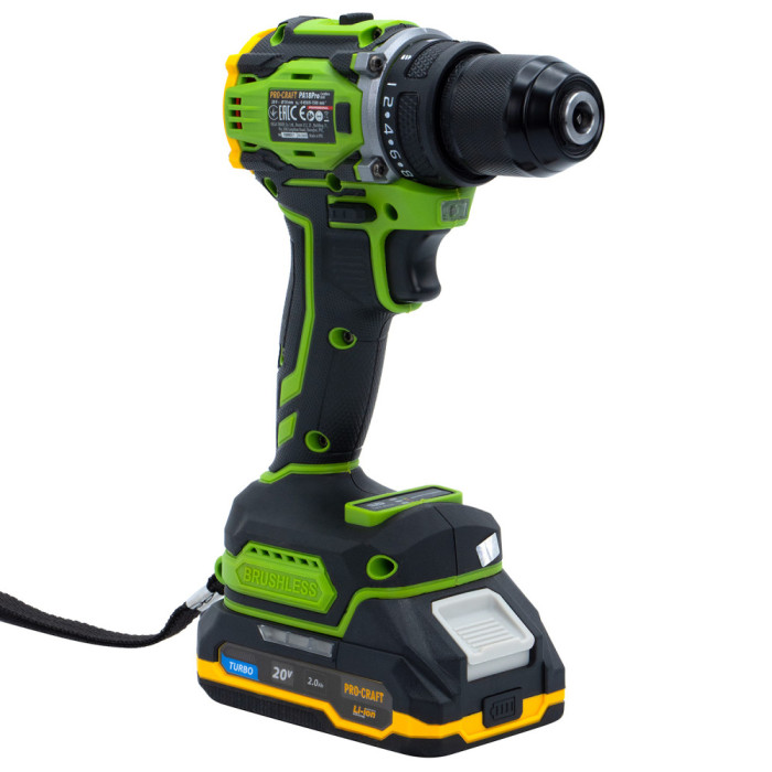 Шуруповерт акумуляторний ProCraft PA18Pro 18В (1 АКБ 2Ач, металевий патрон)