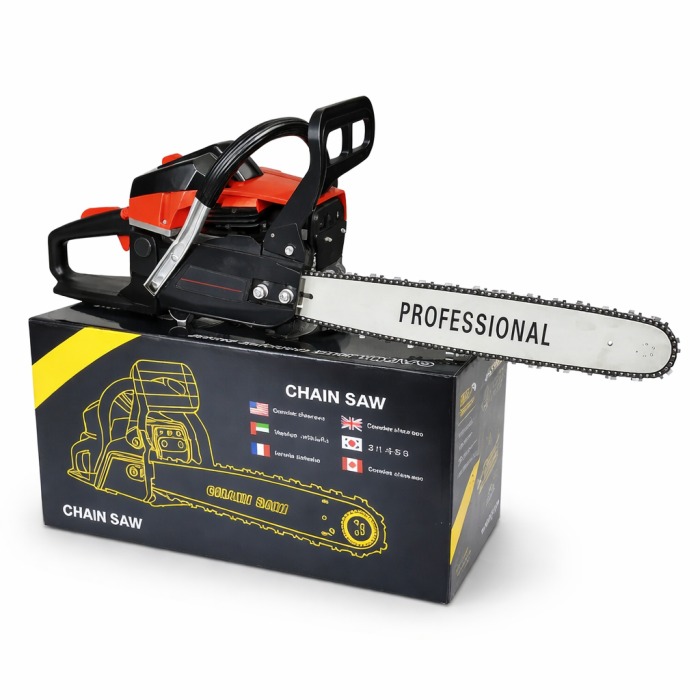 Бензопила Alfarid 20" 52cc, 3 кВт, 550 мл, автоматичне мастило, EasyStart, антивібрація, червона