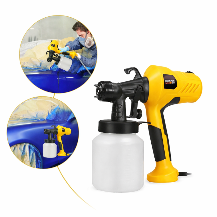 КраскоПульт электрический APRO HVLP 350 Вт, 2,5 мм, 800 мл/мин, Желтый