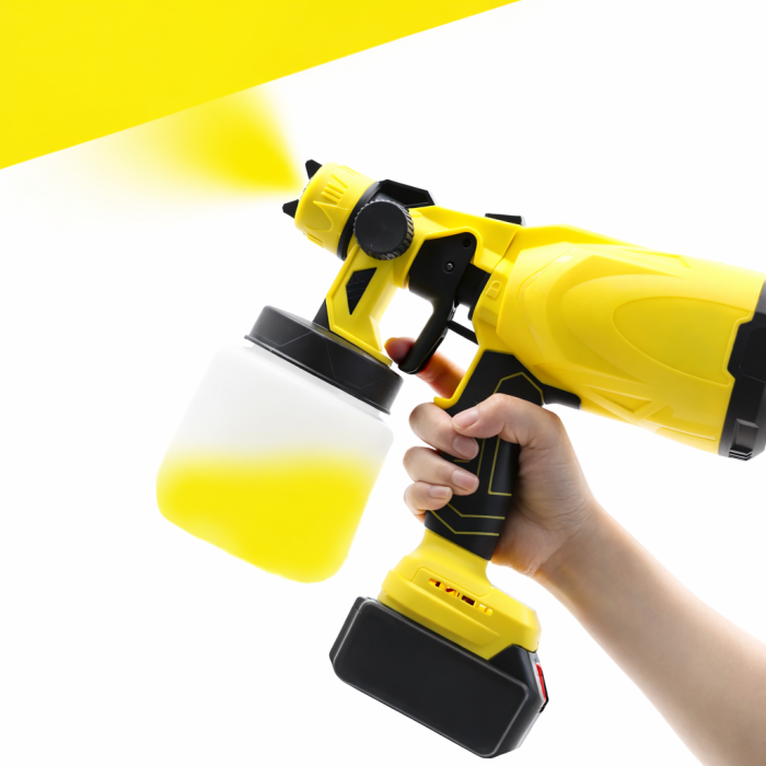 Аккумуляторный краскопульт 24V с 2 АКБ желтый Paint Sprayer