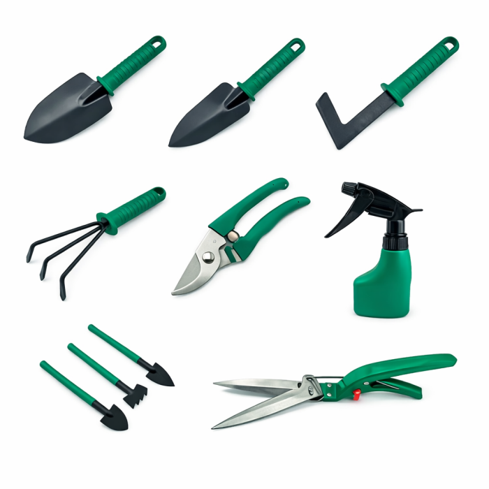 Набор садовых инструментов 10 в 1 с чемоданом для сада и огорода