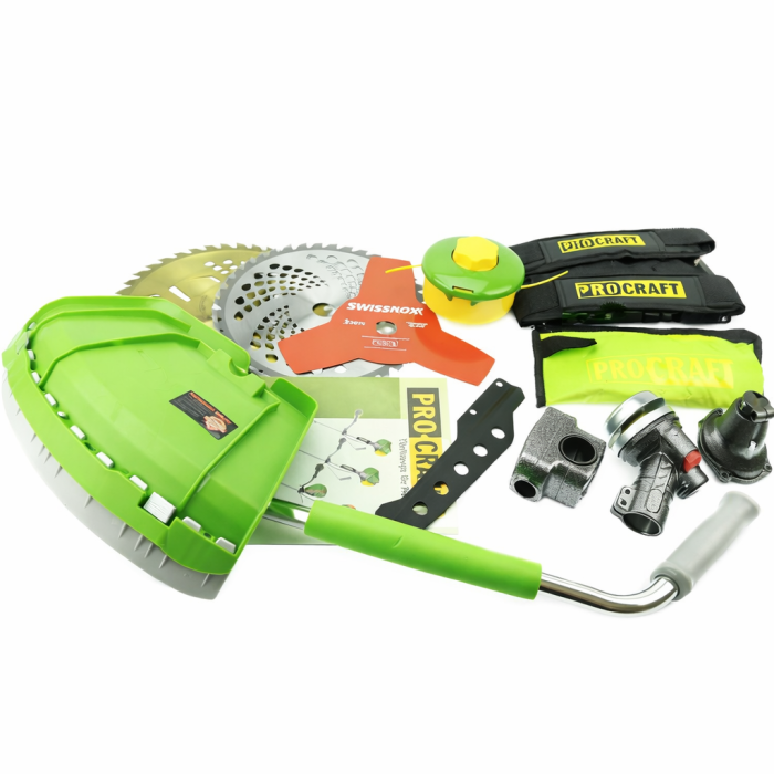 Коса бензиновая 4-х тактная Procraft T5600 (3 ножа, ремень-рюкзак) профессиональная