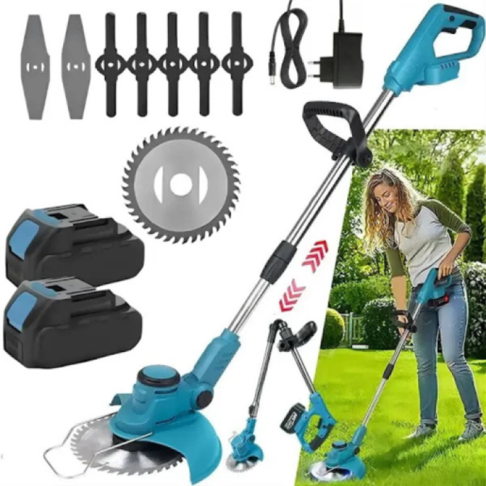 Акумуляторна газонокосарка 2в1 триммер 48В з 2 АКБ 2000 mAh