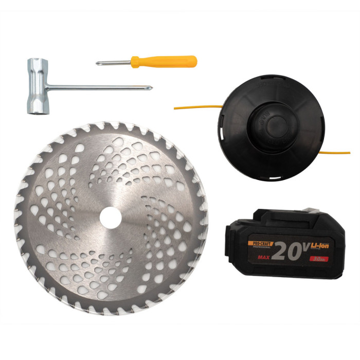 Акумуляторний тример ProCraft PTA24BL 20В (1 АКБ, безщітковий)