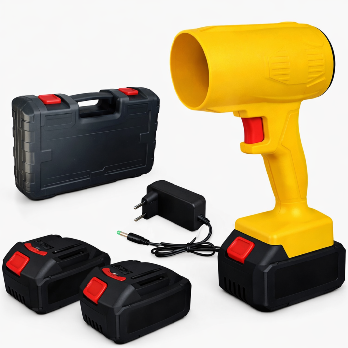 Воздуходувка-пылесос аккумуляторная 2в1 24V 1300 мАч, желтая