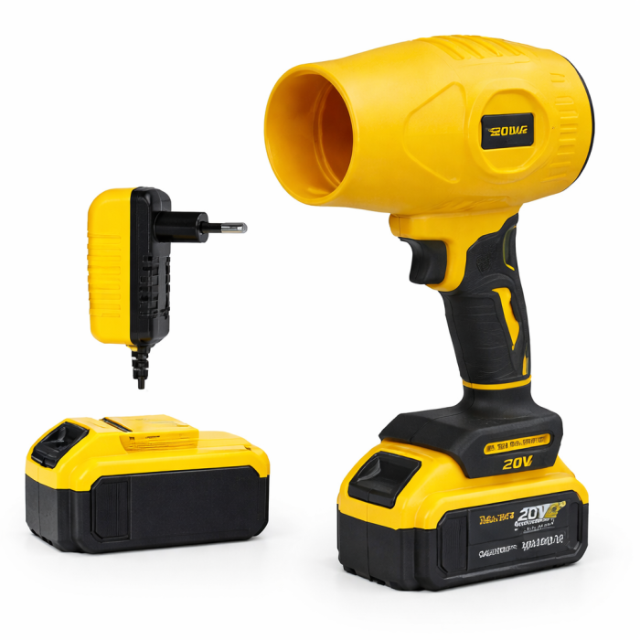 Воздуходувка-пылесос аккумуляторная 2в1 24V 1300 мАч, желтая