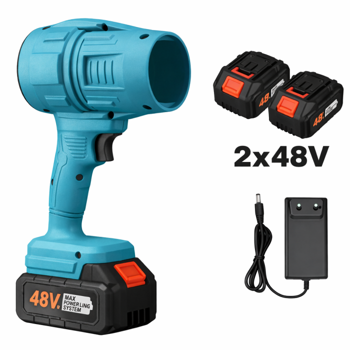 Аккумуляторная воздуходувка 48V с 2 АКБ в кейсе (турбо вентилятор)