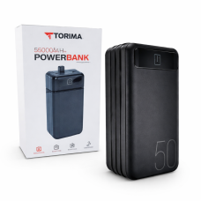 Повербанк TORIMA TRM-1050 50000 mAh з ліхтариком та цифровим дисплеєм