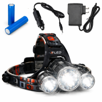 Налобный фонарь RJ-3000 T6 + 2XPE (2 аккумулятора, мощный LED)