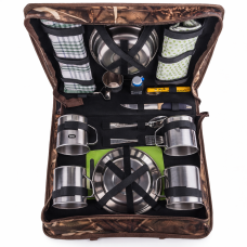 Набор туристической посуды на 4 персон в кейсе